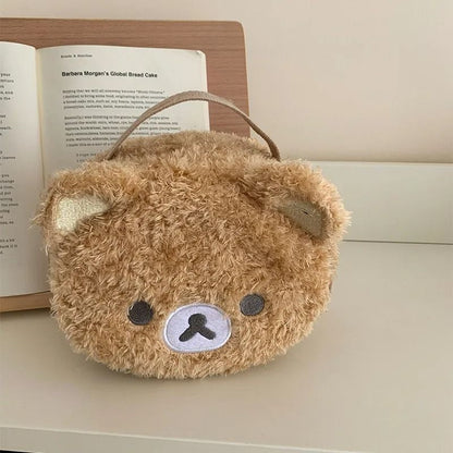 Plush Makeup Case  Cute Bear Cosmetic Bag And Jewelry Organizer For Women And Girls 6