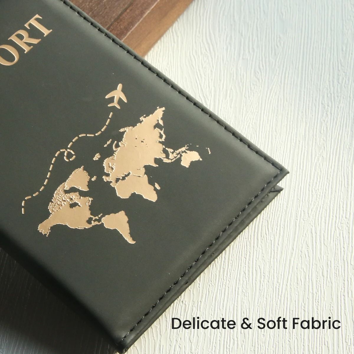 World Map Passport Cover  Waterproof Faux Leather Travel Organizer And Card Holder 2