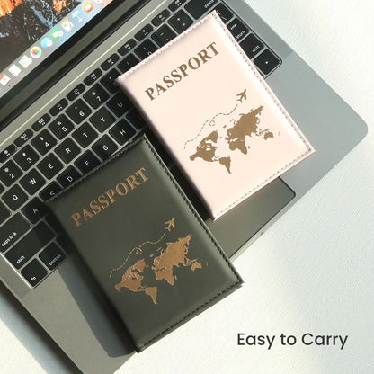 World Map Passport Cover  Waterproof Faux Leather Travel Organizer And Card Holder 4
