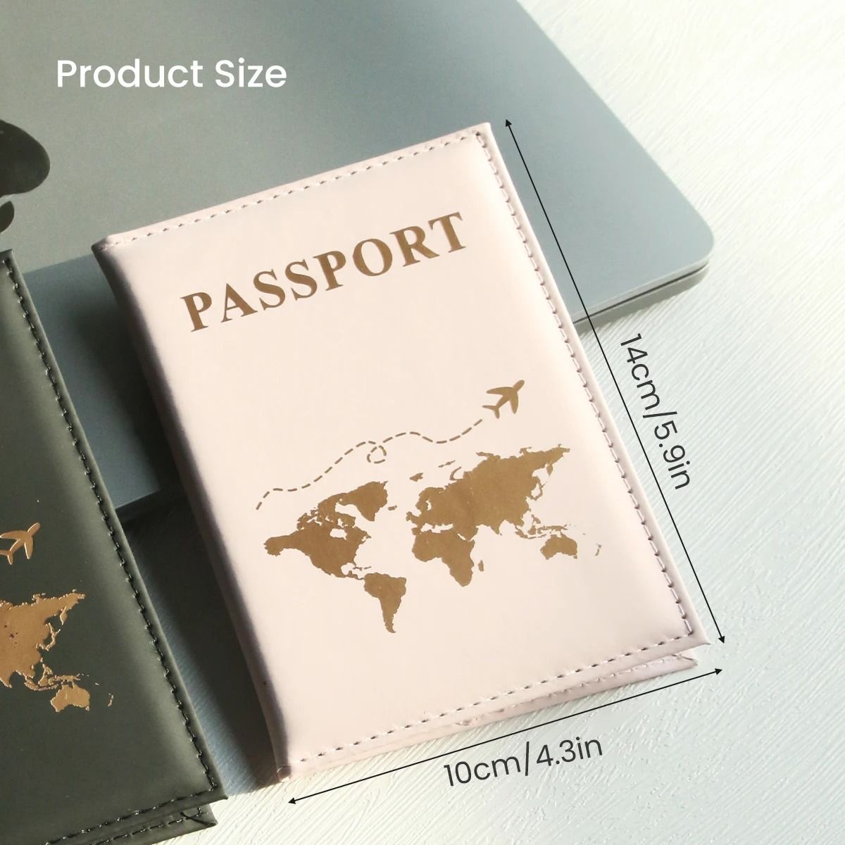 World Map Passport Cover  Waterproof Faux Leather Travel Organizer And Card Holder 5
