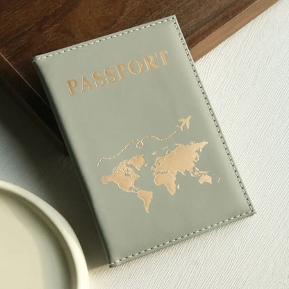 World Map Passport Cover  Waterproof Faux Leather Travel Organizer And Card Holder 6