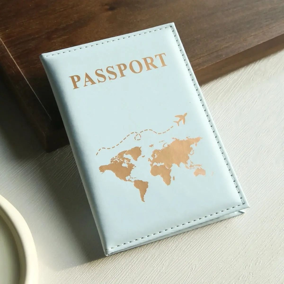 World Map Passport Cover  Waterproof Faux Leather Travel Organizer And Card Holder 9