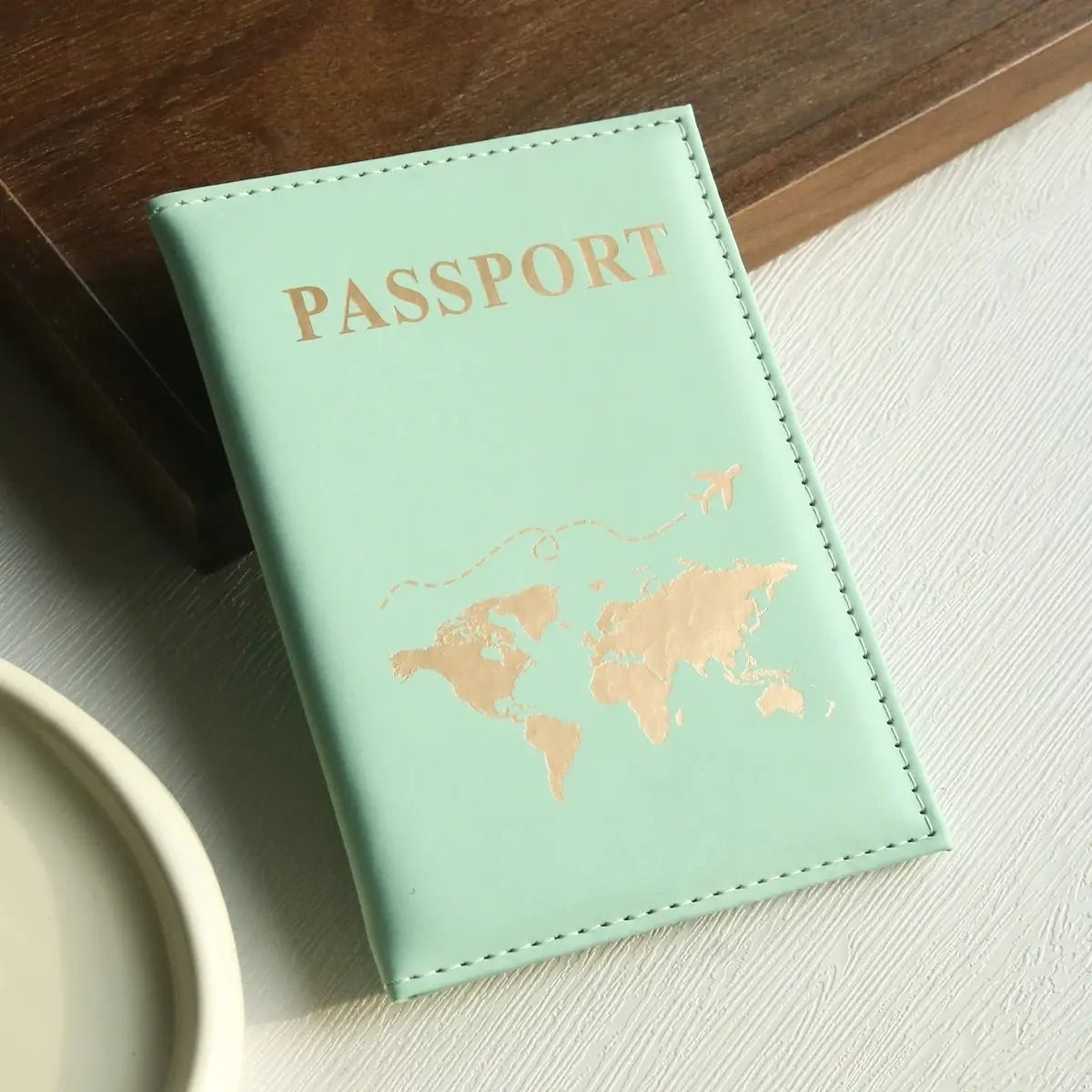 World Map Passport Cover  Waterproof Faux Leather Travel Organizer And Card Holder 11