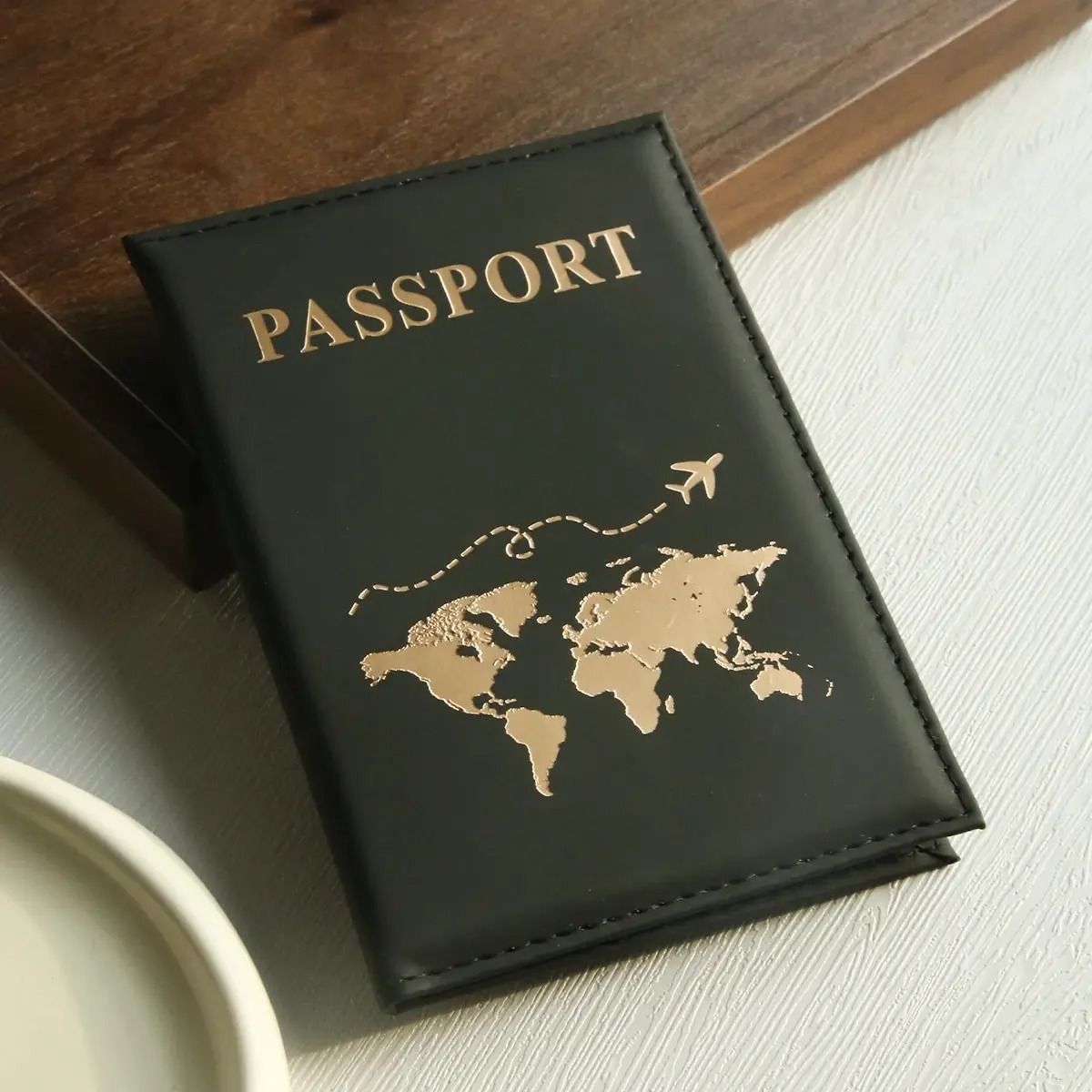World Map Passport Cover  Waterproof Faux Leather Travel Organizer And Card Holder 8