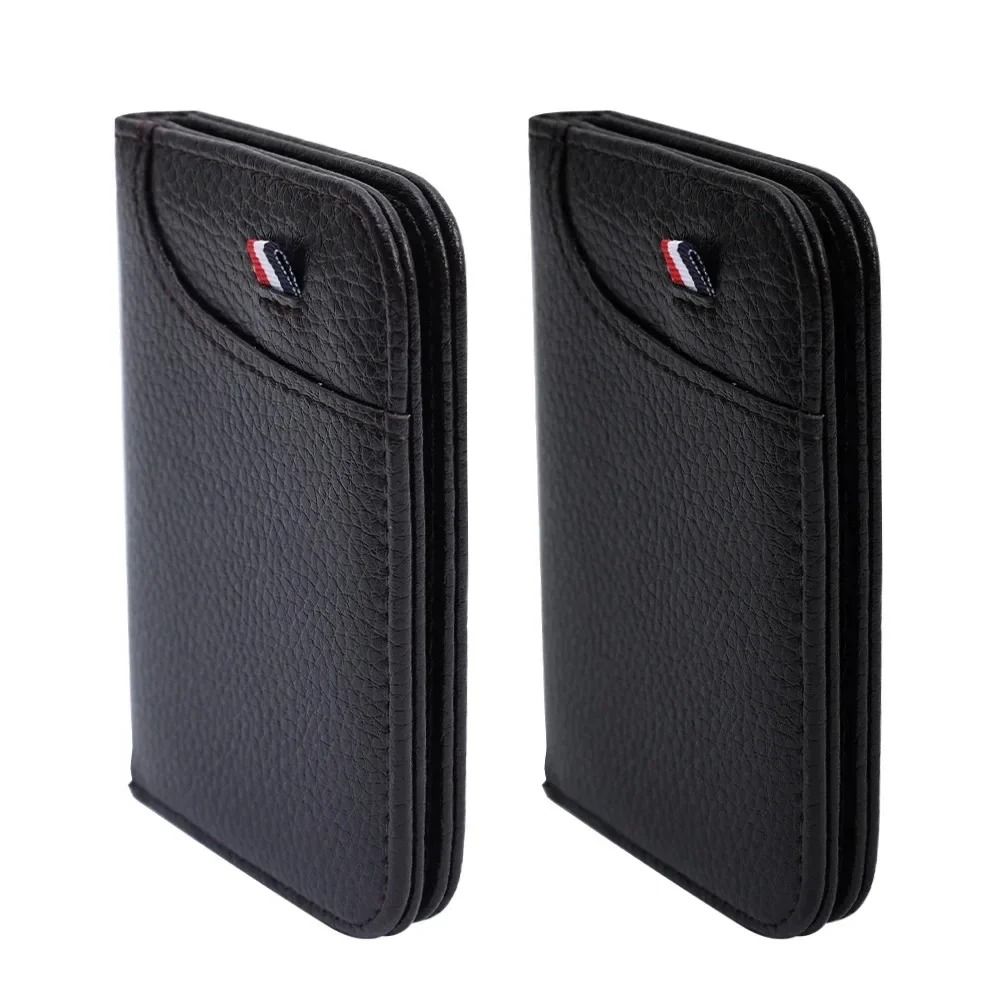 Portable Super Slim PU Leather Wallet  Mini Credit Card Holder For Men 5