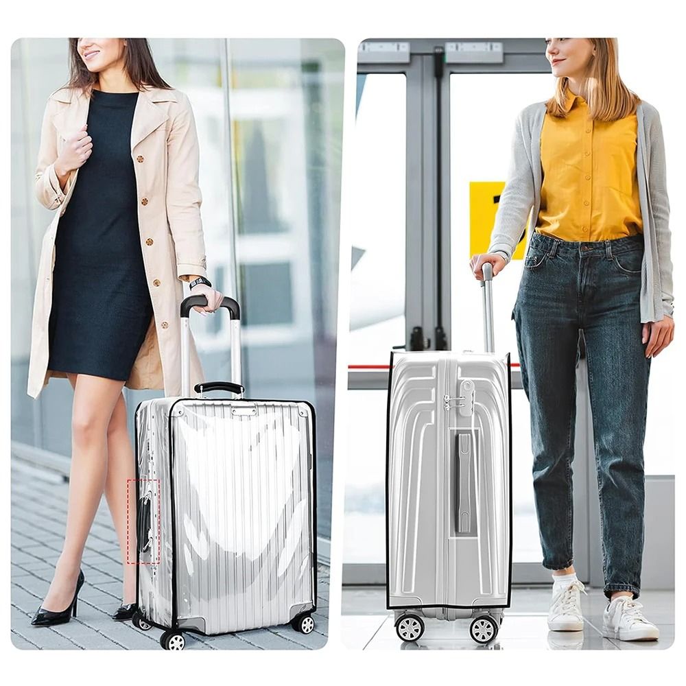 Transparent PVC Luggage Cover  Protective Waterproof Suitcase Cover For Travel 2