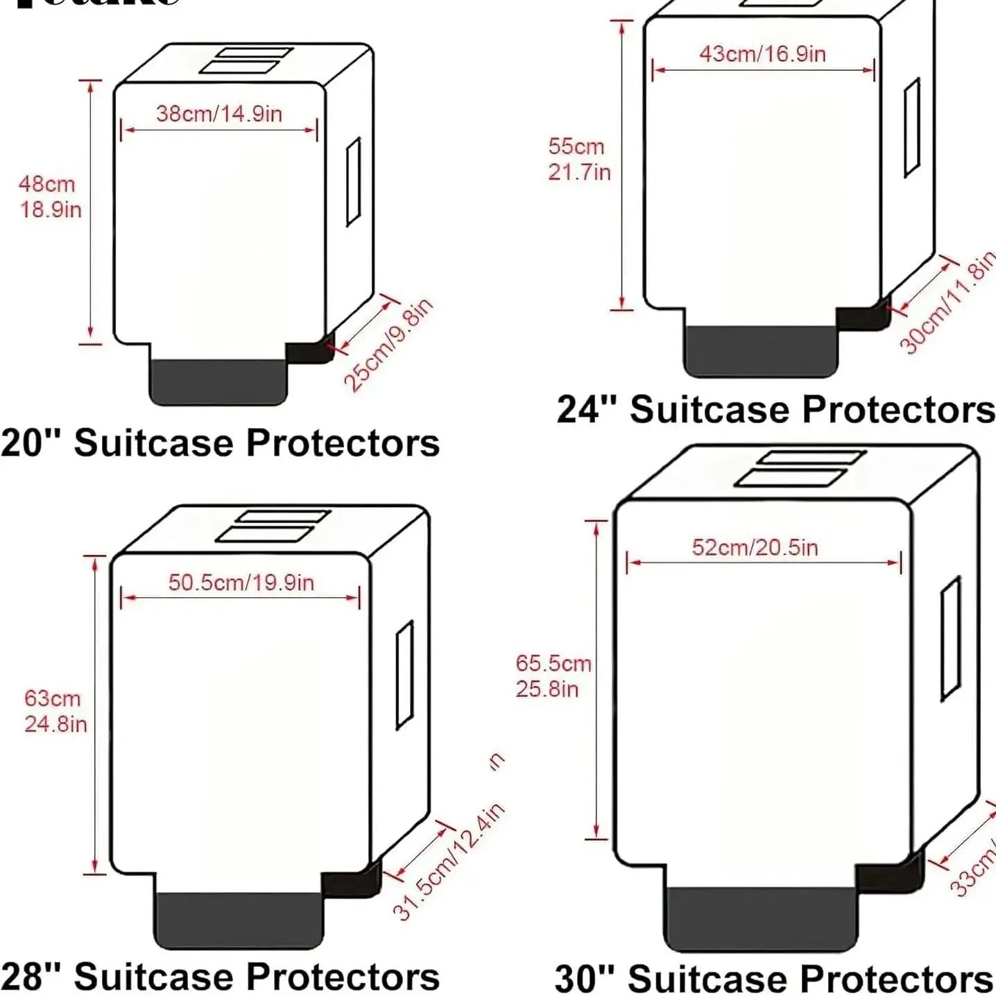 Transparent PVC Luggage Cover  Protective Waterproof Suitcase Cover For Travel 5