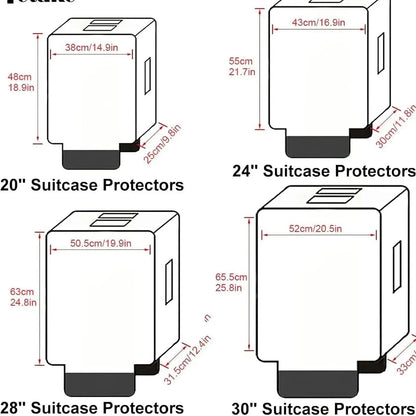 Transparent PVC Luggage Cover  Protective Waterproof Suitcase Cover For Travel 5