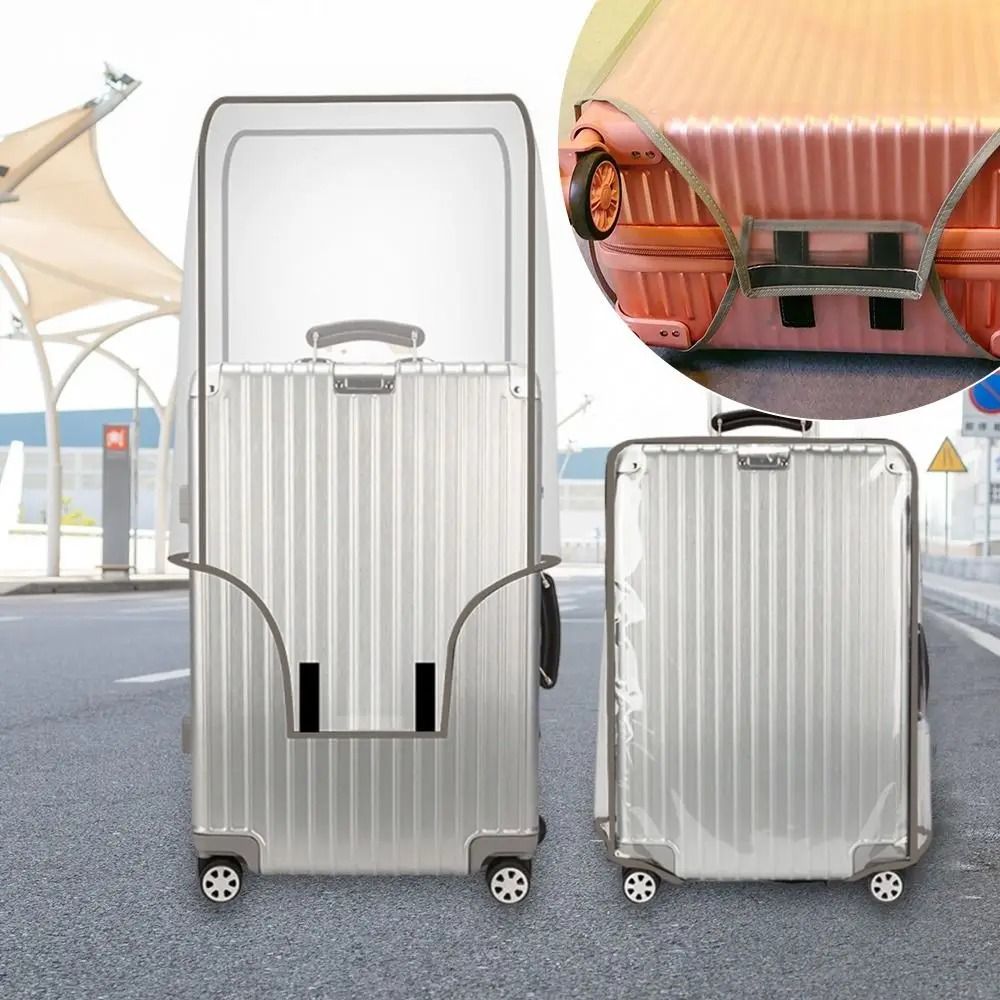 Transparent Travel Luggage Cover – Waterproof Dustproof PVC Suitcase Protector