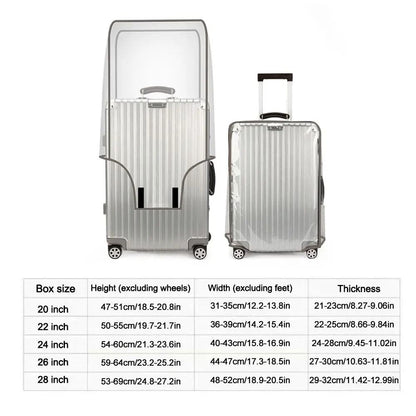Transparent Travel Luggage Cover  Waterproof Dustproof PVC Suitcase Protector 5