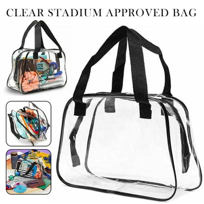 Clear Stadium Approved Tote Bag  Transparent PVC Shoulder Bag For Travel Concerts And Events 4