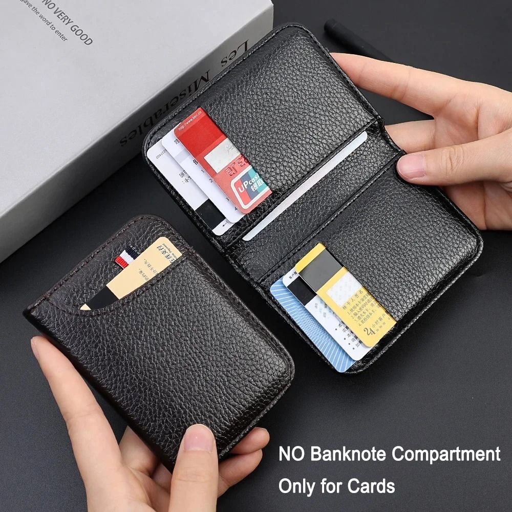 Portable Super Slim PU Leather Card Wallet  Compact Credit Card Holder For Men 2