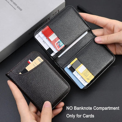 Portable Super Slim PU Leather Card Wallet  Compact Credit Card Holder For Men 2