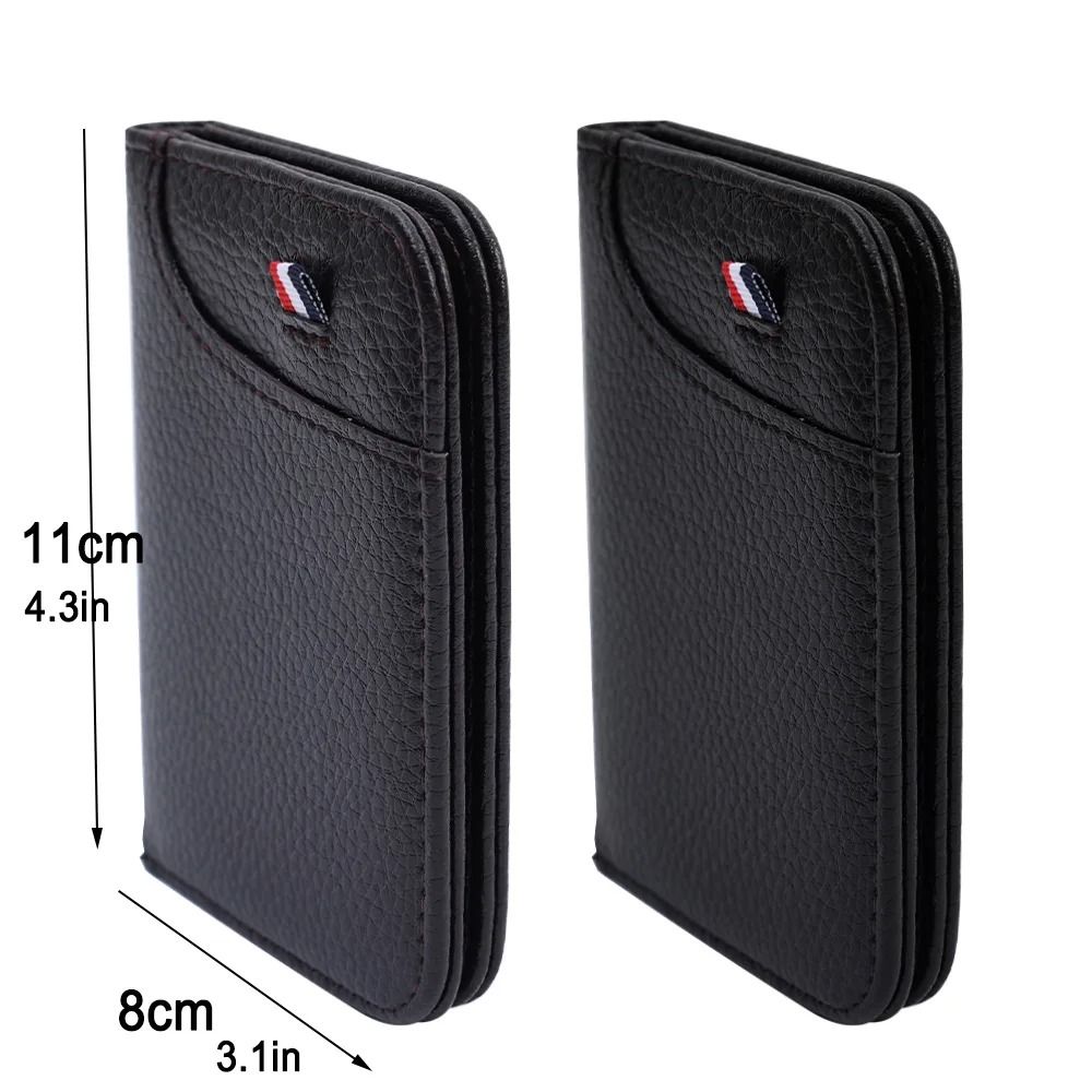 Portable Super Slim PU Leather Card Wallet  Compact Credit Card Holder For Men 4