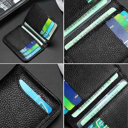 Portable Super Slim PU Leather Card Wallet  Compact Credit Card Holder For Men 5