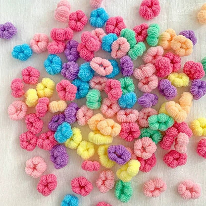 100Piece Colorful Elastic Hair Bands Set For Kids  Soft Ponytail Holders And Small Scrunchies 1