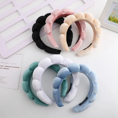 Velvet High Top Braided Hair Band – Soft Padded Headband for Women
