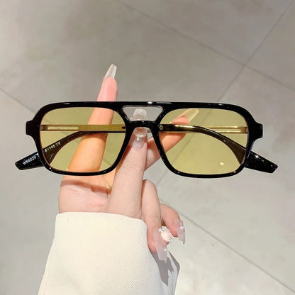 Trendy Square Grey Sunglasses For Women  UV Protection Fashion Shades 2