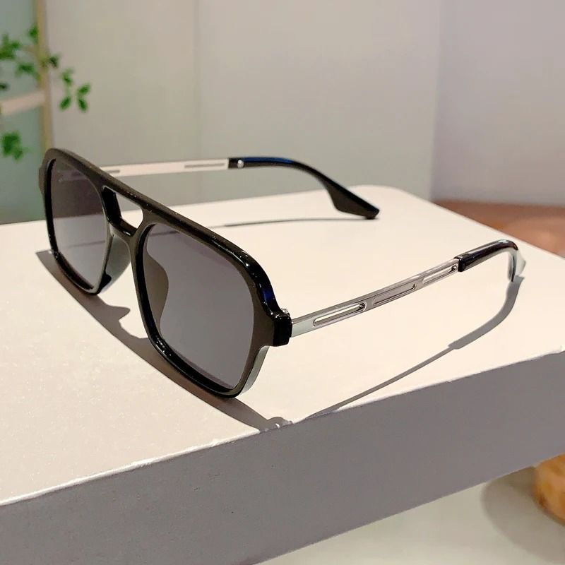 Trendy Square Grey Sunglasses For Women  UV Protection Fashion Shades 7