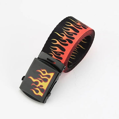 Punk Style Flame Belt  Trendy Streetwear Accessory For Men And Women 9