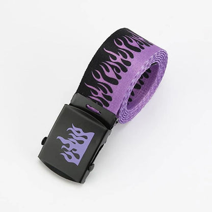 Punk Style Flame Belt  Trendy Streetwear Accessory For Men And Women 12