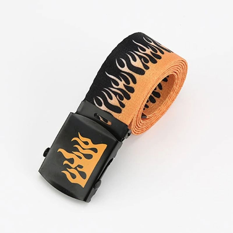 Punk Style Flame Belt  Trendy Streetwear Accessory For Men And Women 14