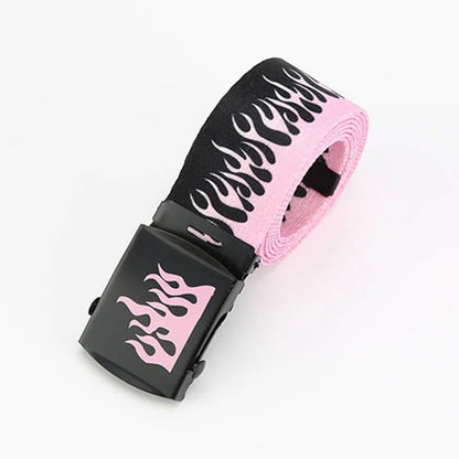 Punk Style Flame Belt  Trendy Streetwear Accessory For Men And Women 6