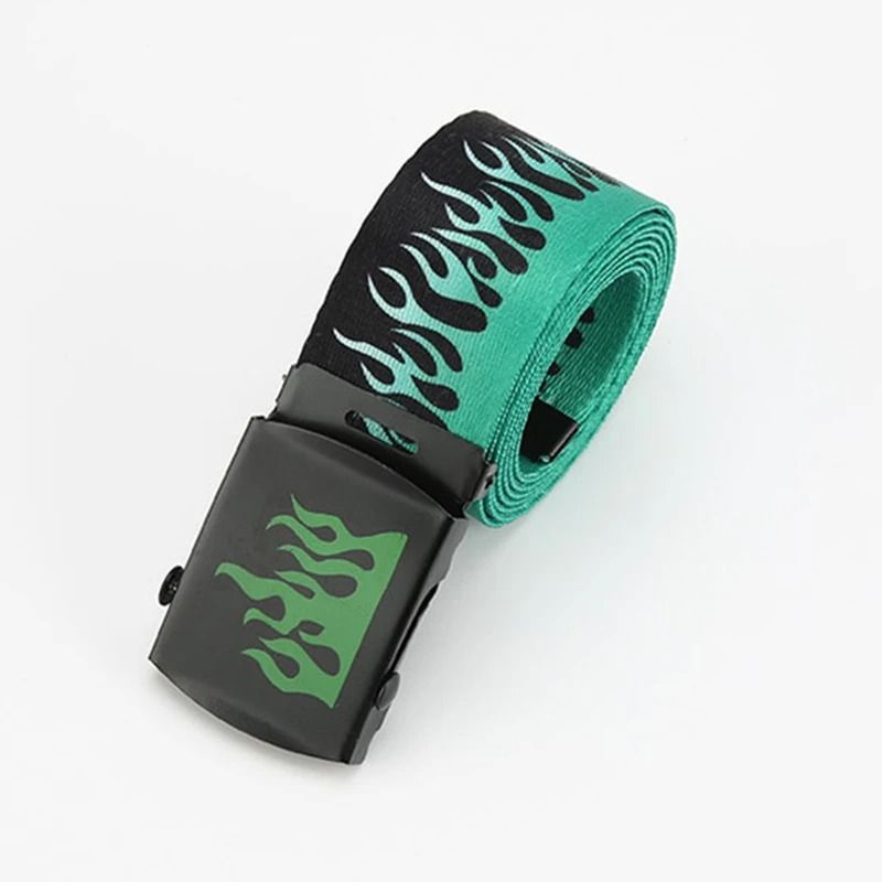 Punk Style Flame Belt  Trendy Streetwear Accessory For Men And Women 7