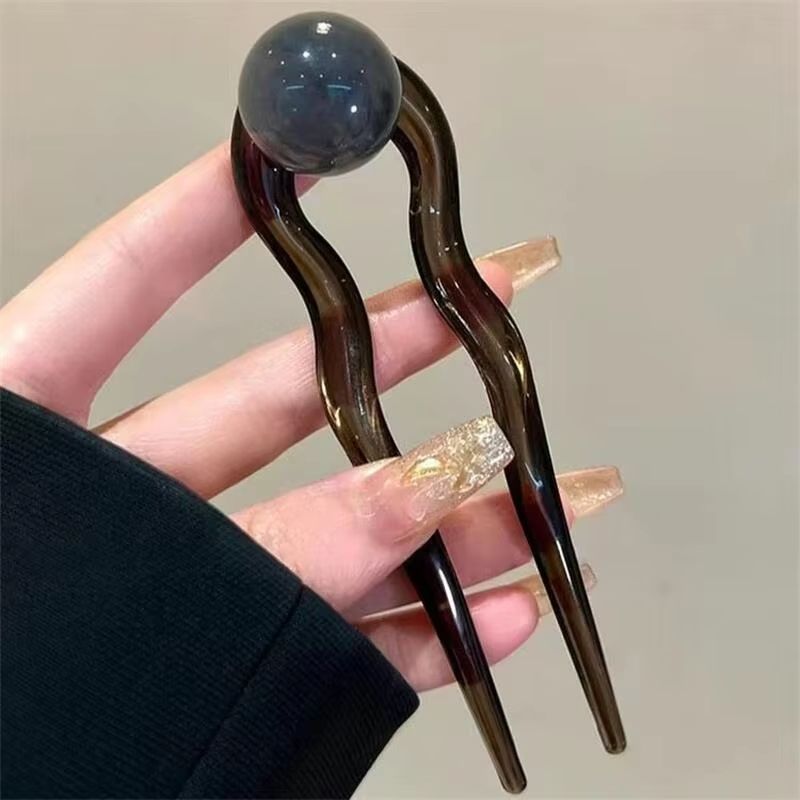 Pastel Pearl Hair Accessories For Women U Shaped Hairpin Bun Fork 9