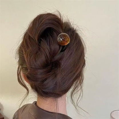Pastel Pearl Hair Accessories For Women U Shaped Hairpin Bun Fork 3