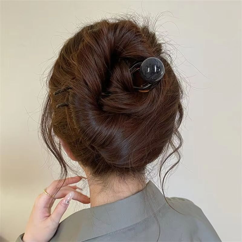 Pastel Pearl Hair Accessories For Women U Shaped Hairpin Bun Fork 5