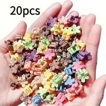 BlossomBits Mini Flower Hair Clips Set For Girls And Teens  203050 Pcs Pastel Braid Accessories 6