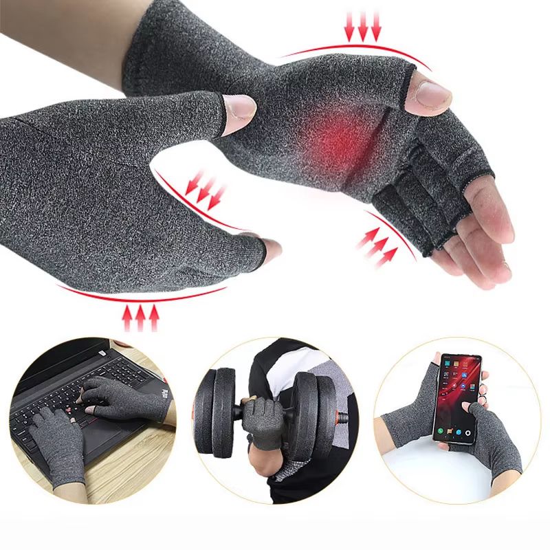 ComfortEase Fingerless Compression Gloves For Hand Pain Relief  1 Pair 2