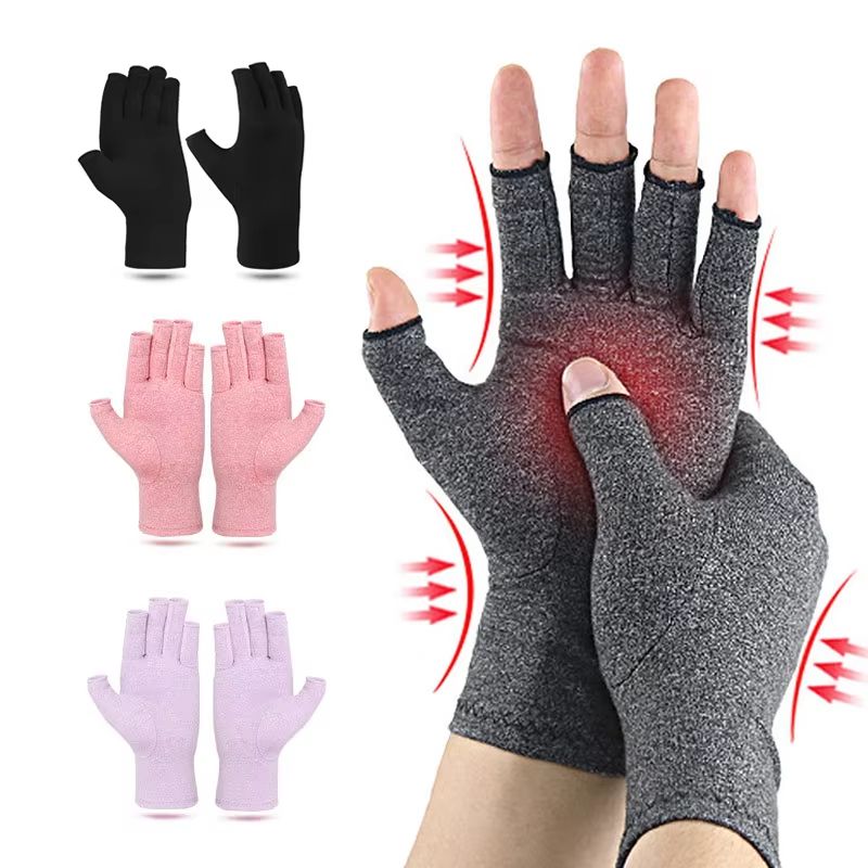 ComfortEase Fingerless Compression Gloves For Hand Pain Relief  1 Pair 5