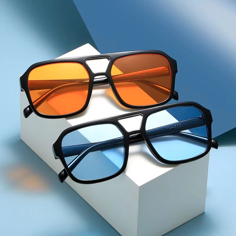 RetroFrame Round Square Sunglasses for Women & Men – Vintage PC Frame Anti-Glare Shades