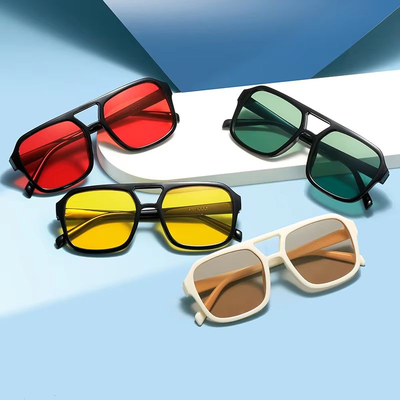 RetroFrame Round Square Sunglasses For Women  Men  Vintage PC Frame AntiGlare Shades 2
