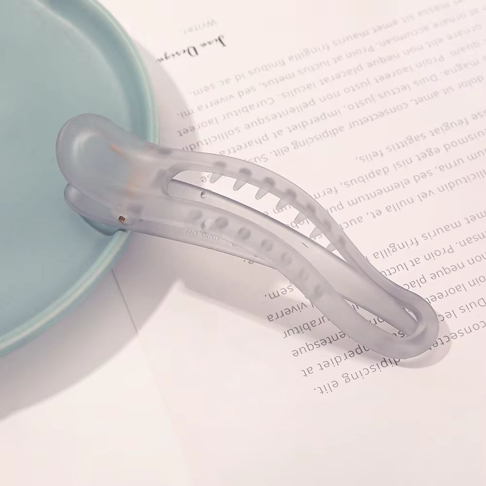 Matte Bow Duckbill Hair Clips  Solid Color Acrylic Hair Claws For Women 9