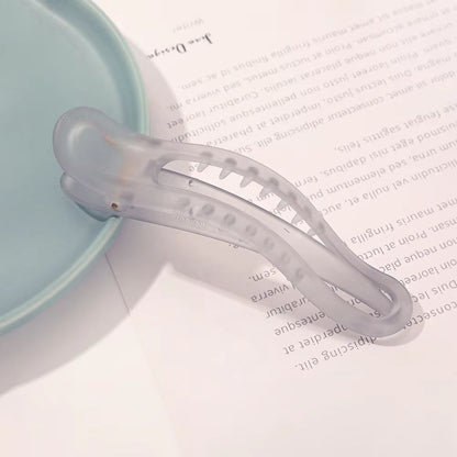 Matte Bow Duckbill Hair Clips  Solid Color Acrylic Hair Claws For Women 9