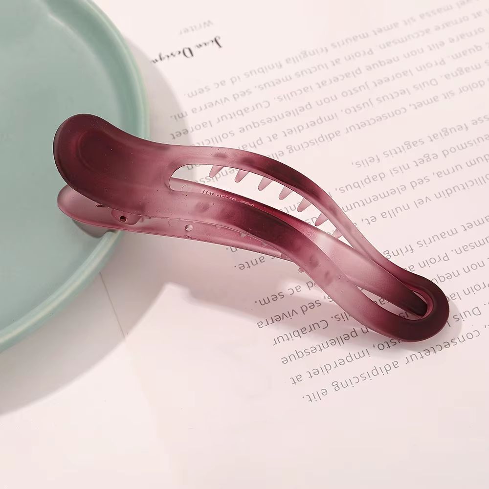 Matte Bow Duckbill Hair Clips  Solid Color Acrylic Hair Claws For Women 11