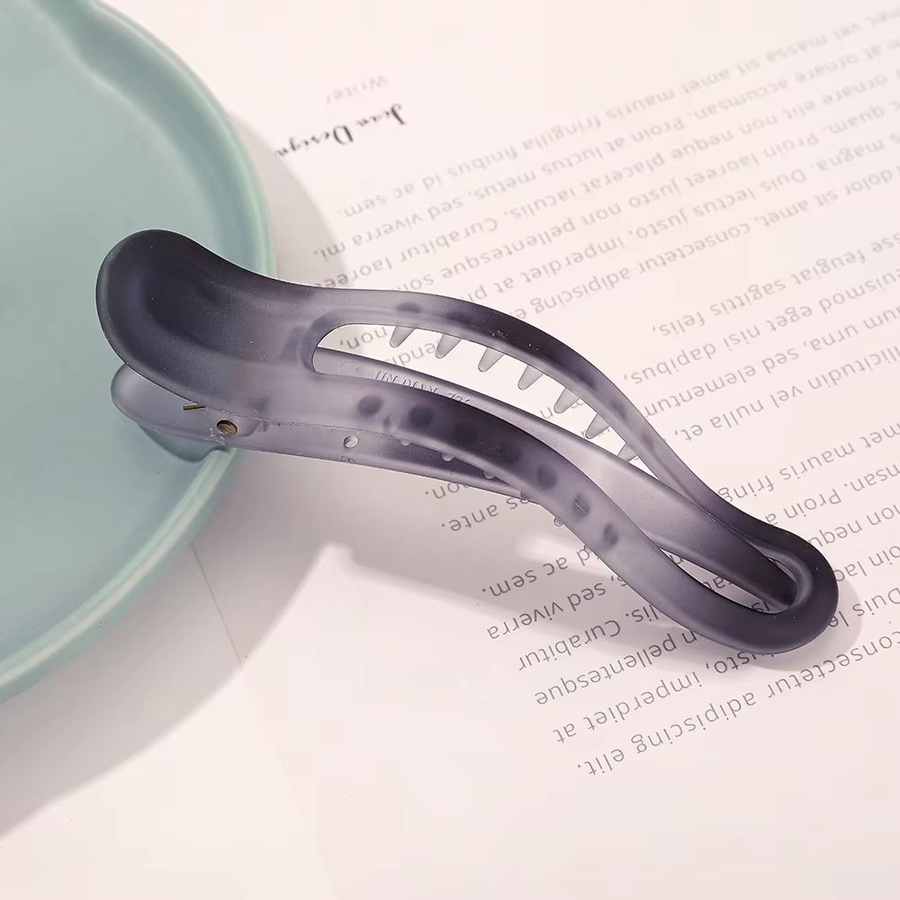 Matte Bow Duckbill Hair Clips  Solid Color Acrylic Hair Claws For Women 12