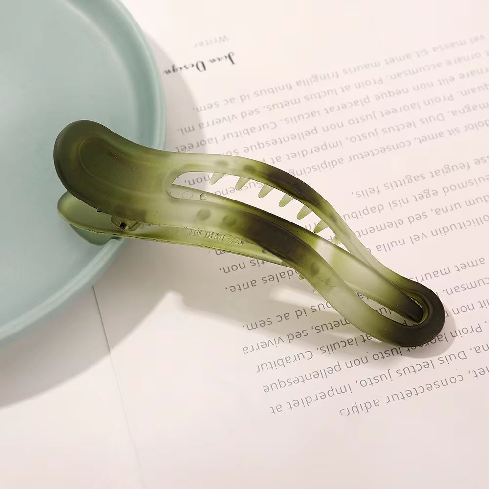 Matte Bow Duckbill Hair Clips  Solid Color Acrylic Hair Claws For Women 13