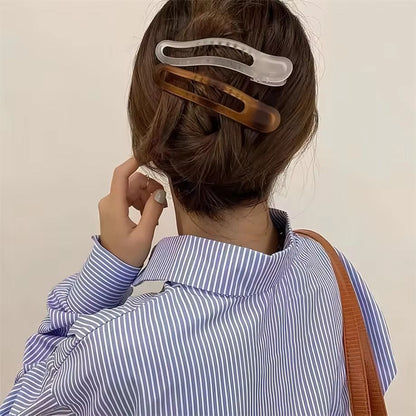 Matte Bow Duckbill Hair Clips  Solid Color Acrylic Hair Claws For Women 15