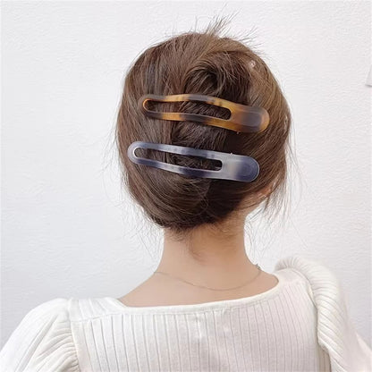 Matte Bow Duckbill Hair Clips  Solid Color Acrylic Hair Claws For Women 16