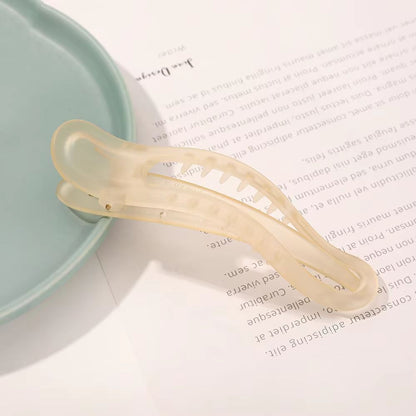 Matte Bow Duckbill Hair Clips  Solid Color Acrylic Hair Claws For Women 7