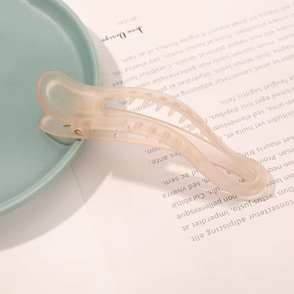 Matte Bow Duckbill Hair Clips  Solid Color Acrylic Hair Claws For Women 8