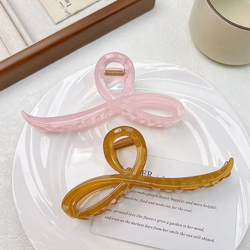Elegant Jelly Bow Hair Claw  Sweet Back Hair Clip For Women  Girls 4