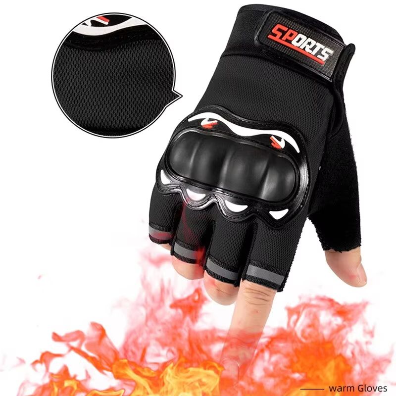 IronGrip Half Finger Motorcycle Gloves  Tactical OffRoad Racing Gloves For Men 3