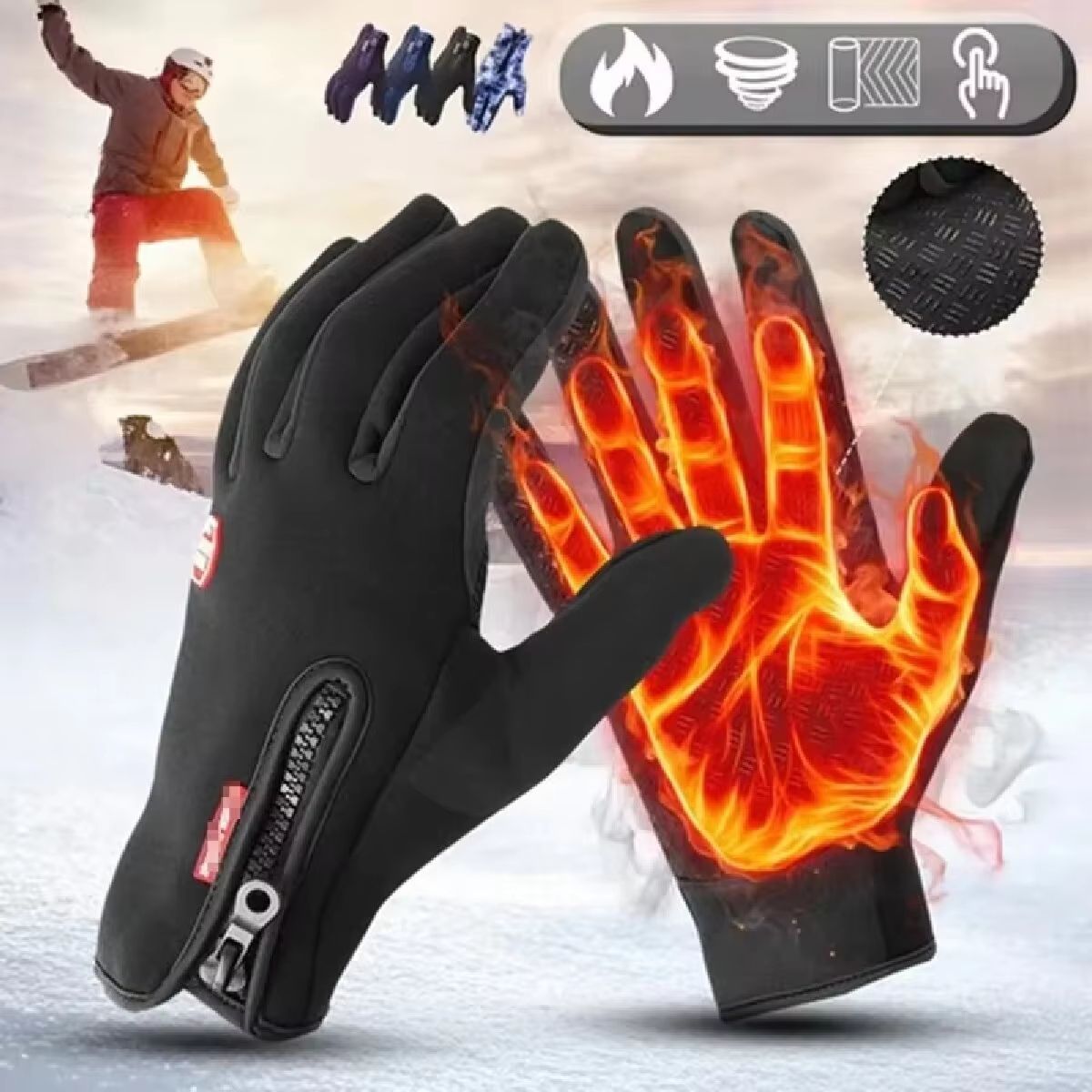 ArcticTouch touchscreen winter gloves – Unisex Waterproof, Windproof Cycling & Ski Gloves