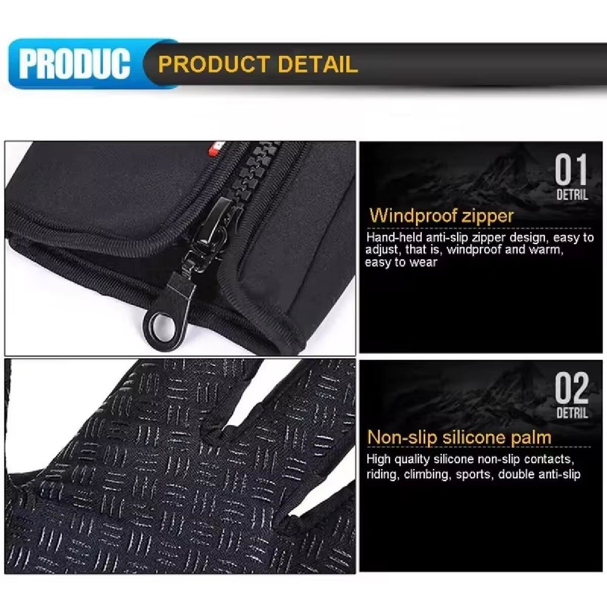 ArcticTouch Touchscreen Winter Gloves  Unisex Waterproof Windproof Cycling  Ski Gloves 3
