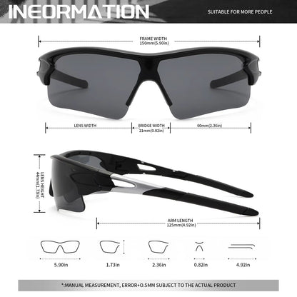 AeroShield UV400 Sports Sunglasses  Lightweight FullCover Wrap Eyewear For Cycling Hiking  Daily Us 2